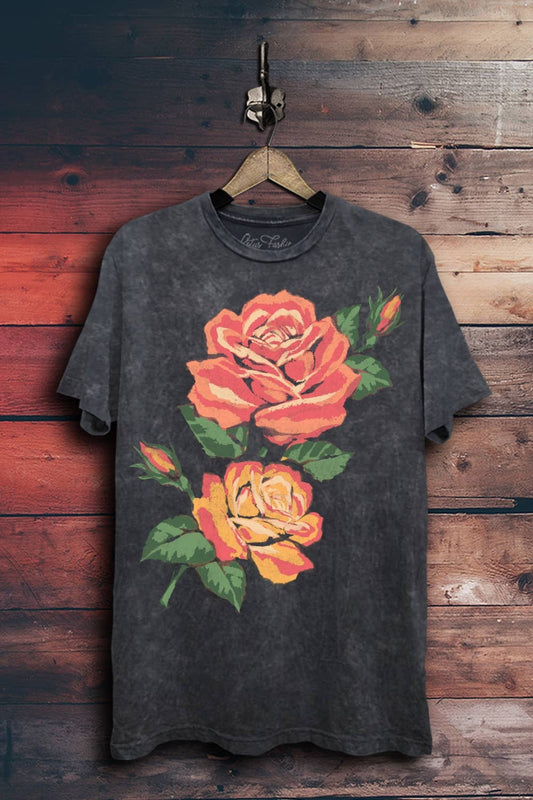 Lotus Fashion Collection - Roses Painting Graphic Top