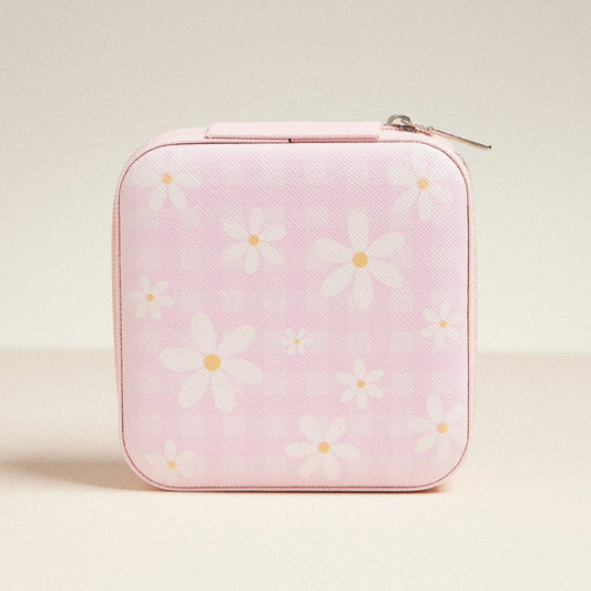 Lilla Haven - Daisy Flower Pattern Jewelry Box -Travel Size