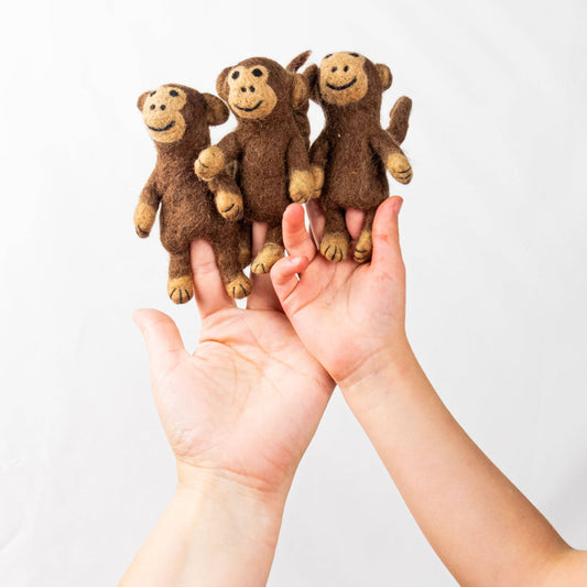 The WInding Road Felt Finger Monkey Puppets