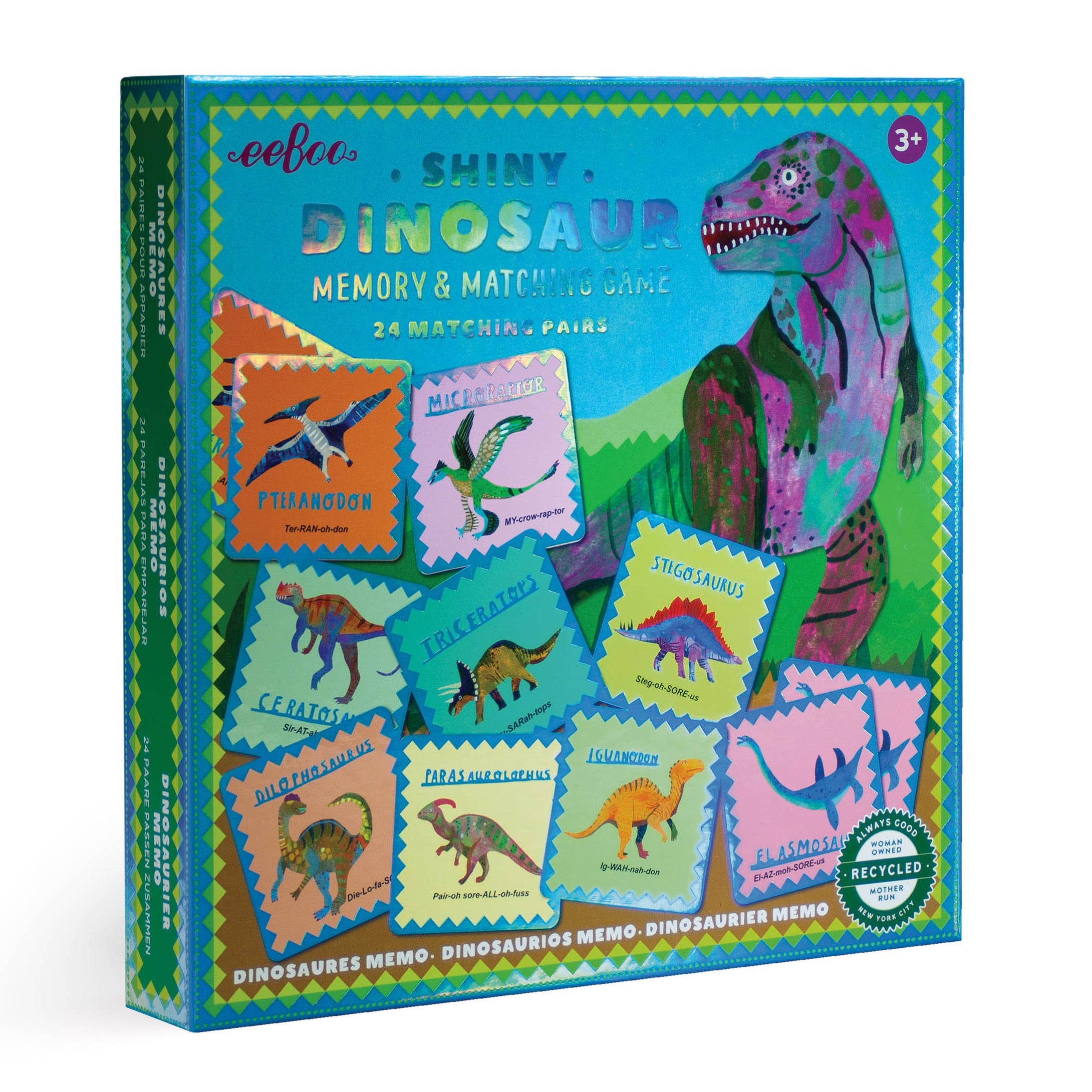 eeBoo - Shiny Dinosaur Memory and Matching Game