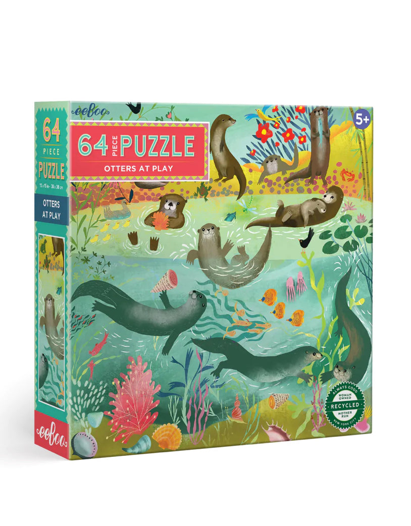 eeBoo 64 Piece Otter Jigsaw Puzzle