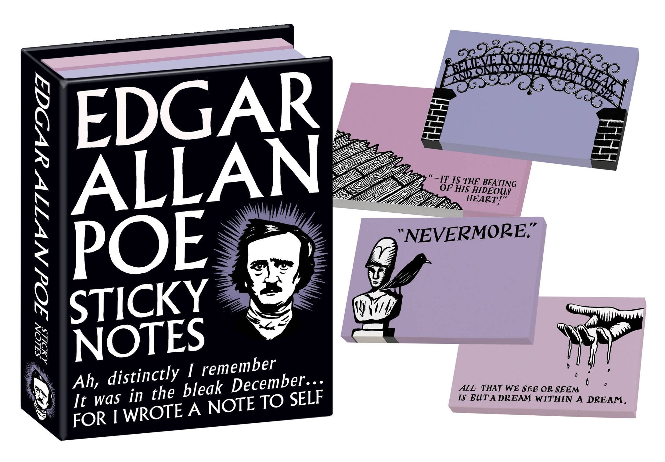 Unemployed Philosophers Guild - Edgar Allan Poe Sticky Notes