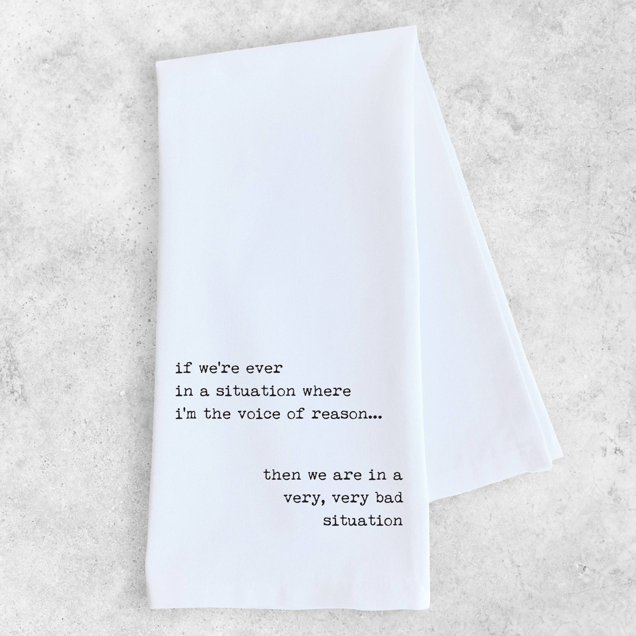 DEV D + CO. - Voice Of Reason - Funny Artisan Tea Towel