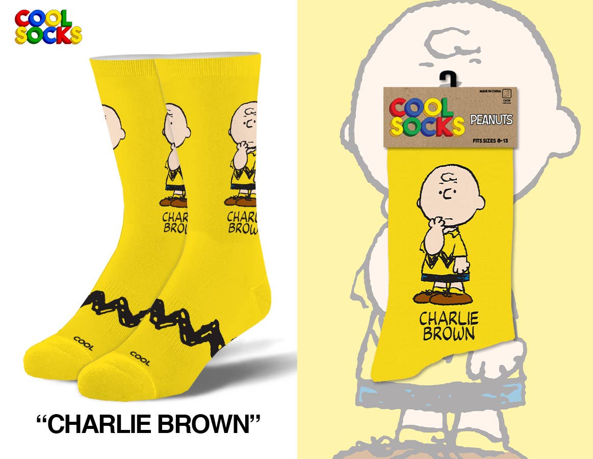 Cool Socks - Charlie Brown - Men's and Women's Crew Folded Socks