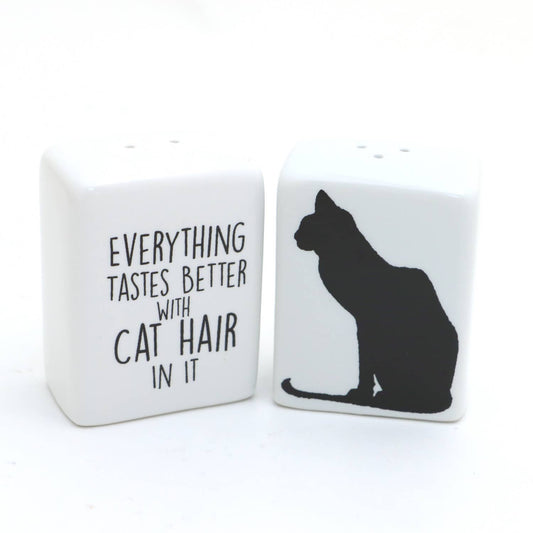 Lenny Mud - Cat Hair Salt and Pepper Set