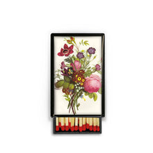 Load image into Gallery viewer, Lucy Lu Designs - Vintage Botanical Cabbage Rose Pansy Jonqui l Slide Box with Wooden Matches
