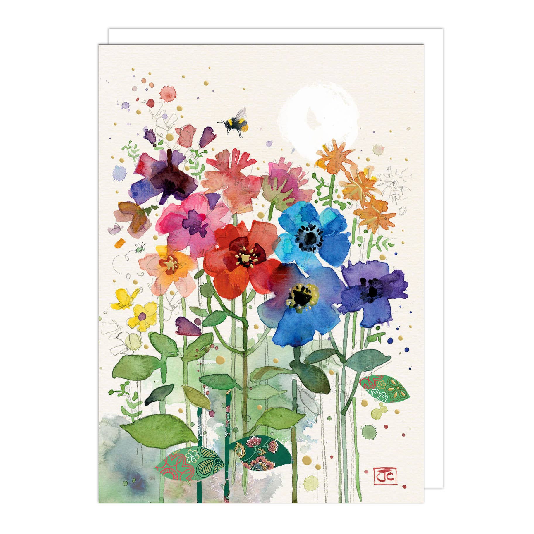 Notes & Queries, Inc. - Rainbow Flowers Blank Card