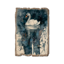 Load image into Gallery viewer, DaydreamHQ - Amazing Grace Swan -Rustic Edge Wood  Postcard
