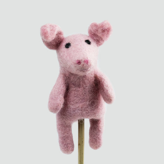 The Winding Road Felt Finger Puppets  Pig