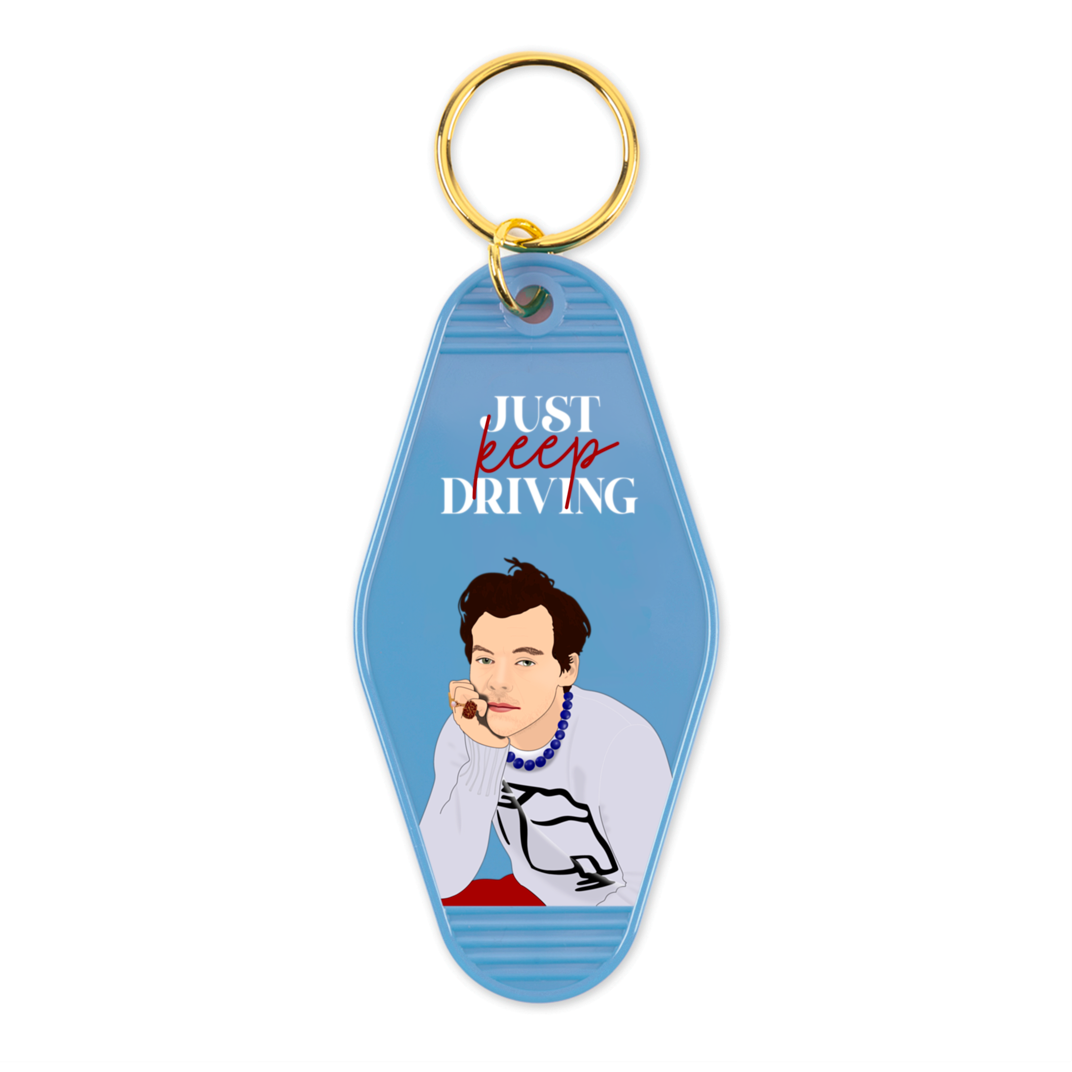 Shop Trimmings - Harry Styles Just Keep Driving Motel Keychain