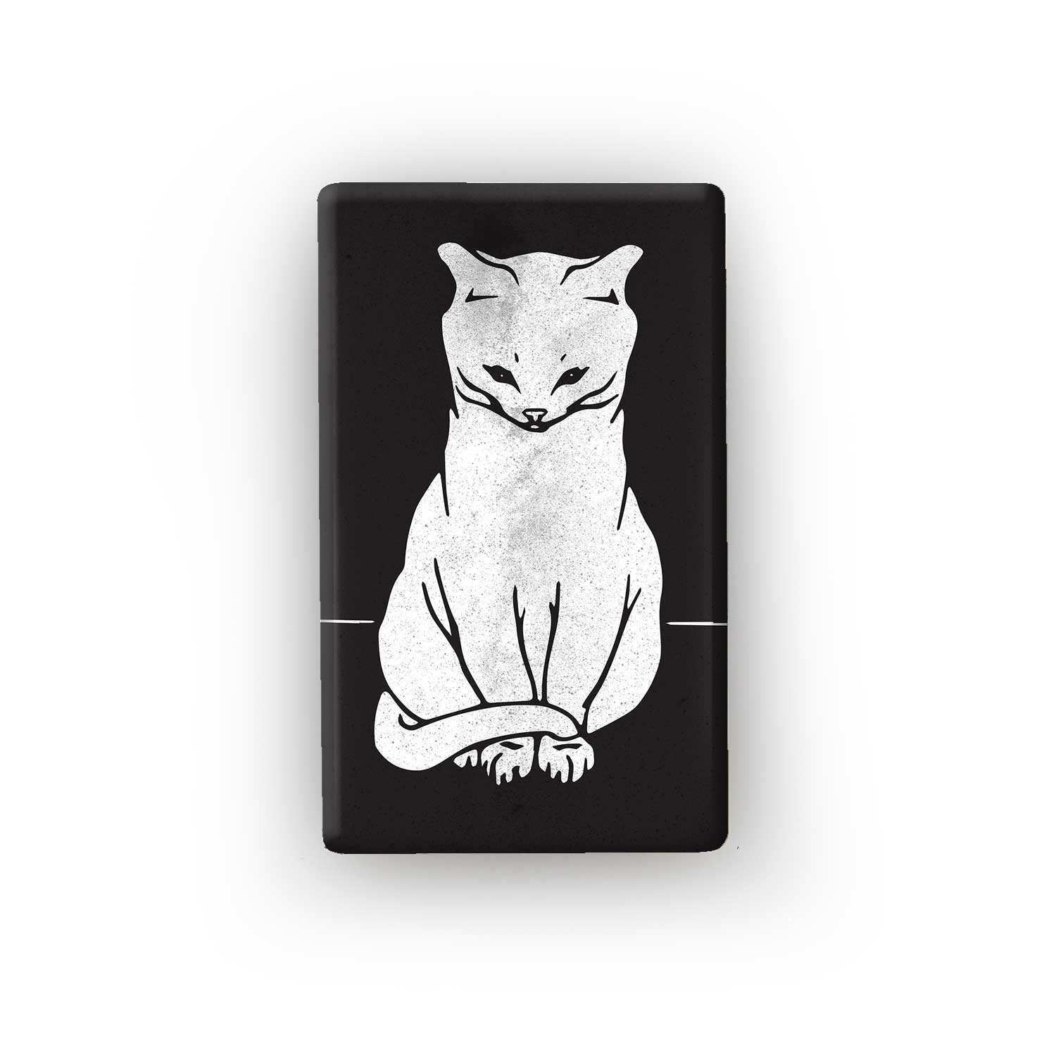 Lucy Lu Designs - Cat Kitten Black White Funky Cute USA made Flat Magnet