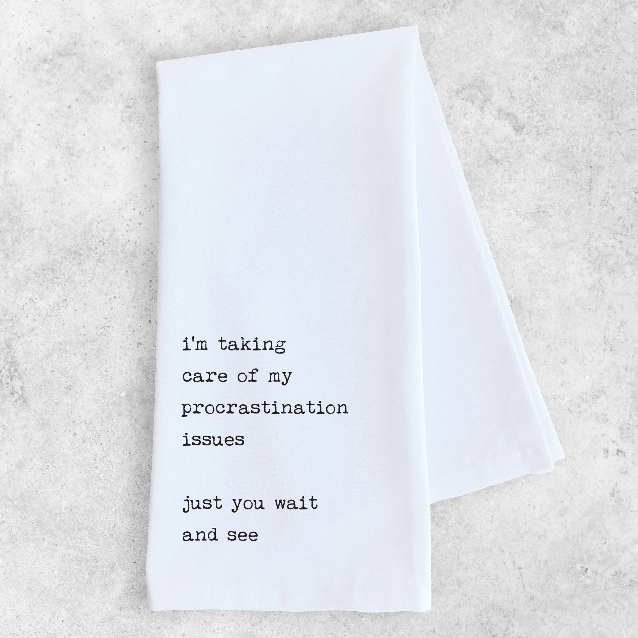 DEV D + CO. - Procrastination Issues -  Tea Towel