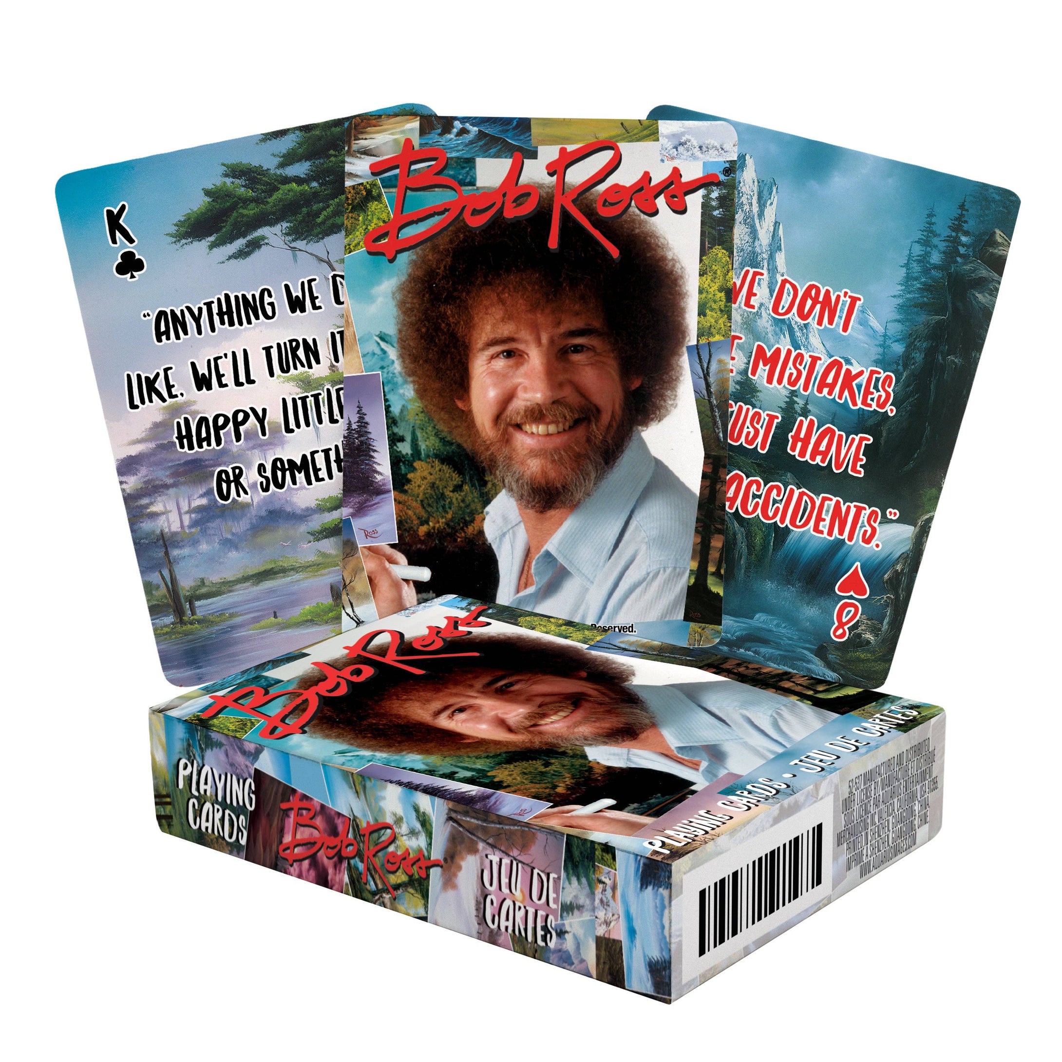 AQUARIUS, GAMAGO, ICUP, & ROCK SAWS by NMR Brands - Bob Ross Quotes Playing Cards