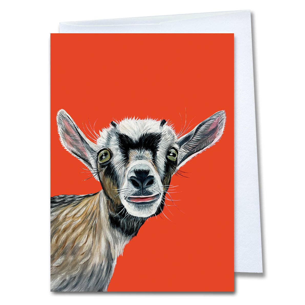 Woollybear Travels - Goat Greeting Card
